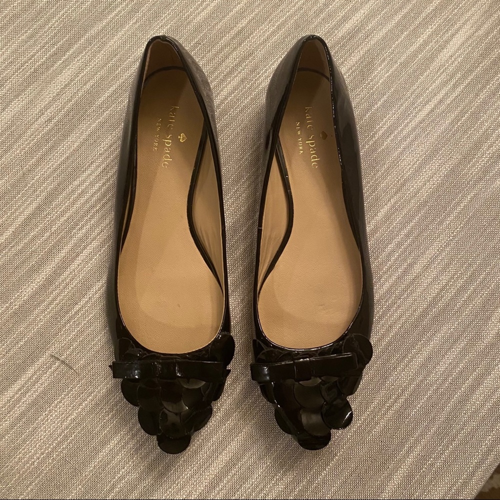 Kate Spade Black Patent Flats